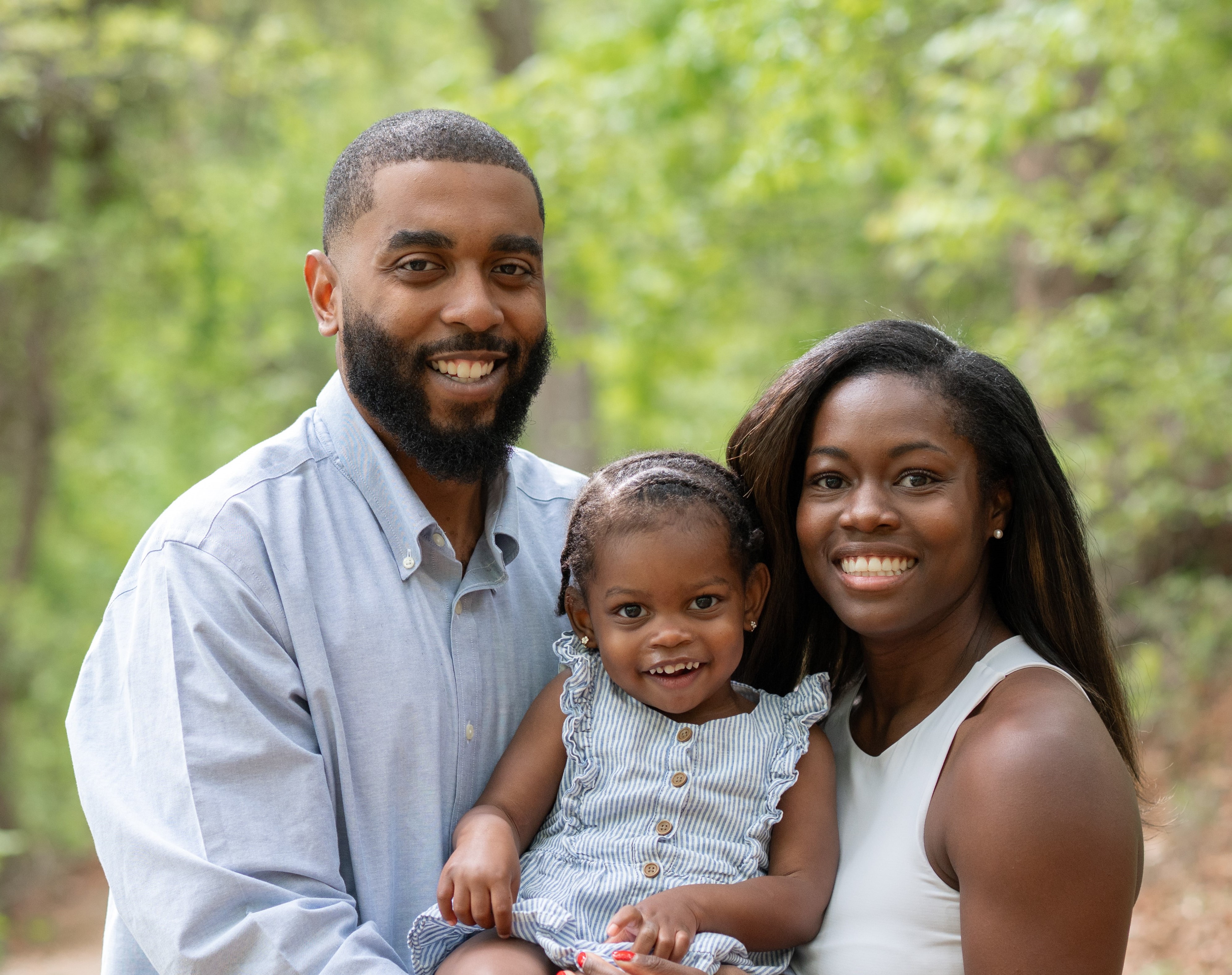 Lee Little with his family in Raleigh, North Carolina